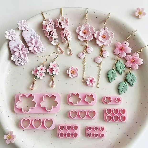 Mini Flower & Petal Clay Cutters — 8 Shapes