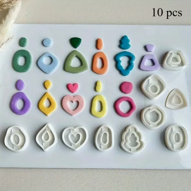 Abstract Earring Polymer Clay Cutters – 10pc Set
