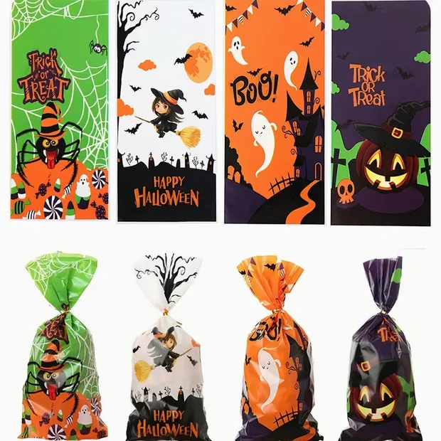 Halloween Trick or Treat Bags – Pack of 12 with Twist Ties