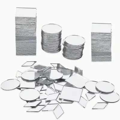 Mirror Mosaic Tiles – 120 Mixed Round, Square & Diamond