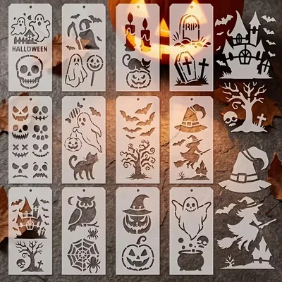 Halloween Stencil Set – 12 Pieces