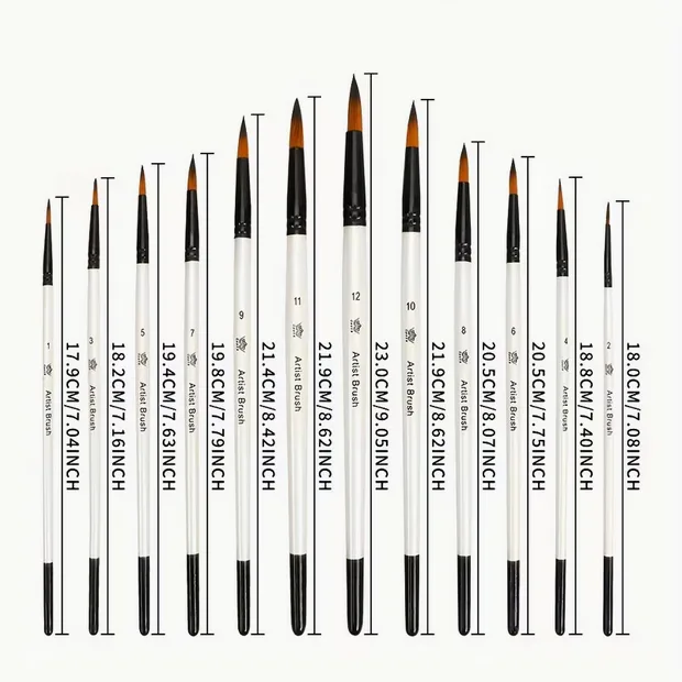 12 Fine Detail Brush Set