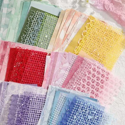 Mesh Lace & Patterned Paper Scrapbooking Pack