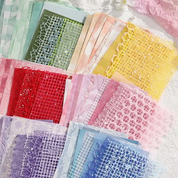 Mesh Lace & Patterned Paper Scrapbooking Pack