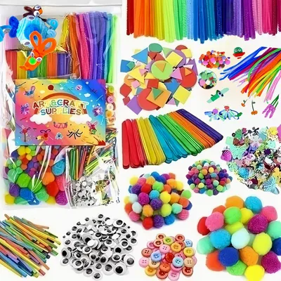 Kids' Craft Supplies Kit – 1,650 Pieces