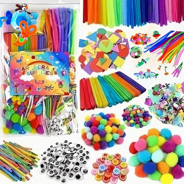 Kids' Craft Supplies Kit – 1,650 Pieces