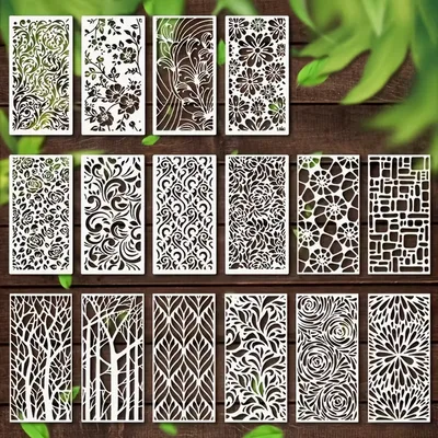 Nature & Geometric Stencil Set – 16