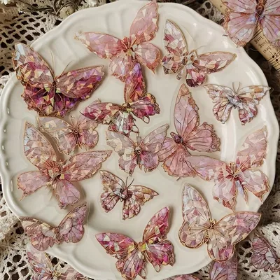 Iridescent Butterfly Stickers – 20