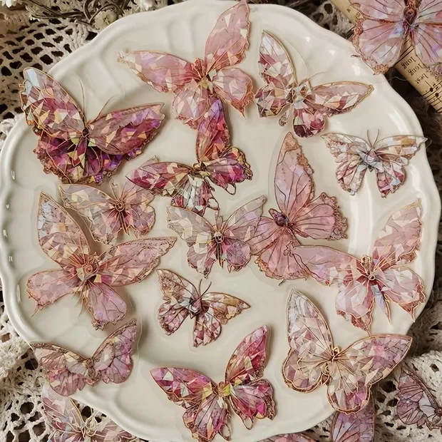 Iridescent Butterfly Stickers – 20