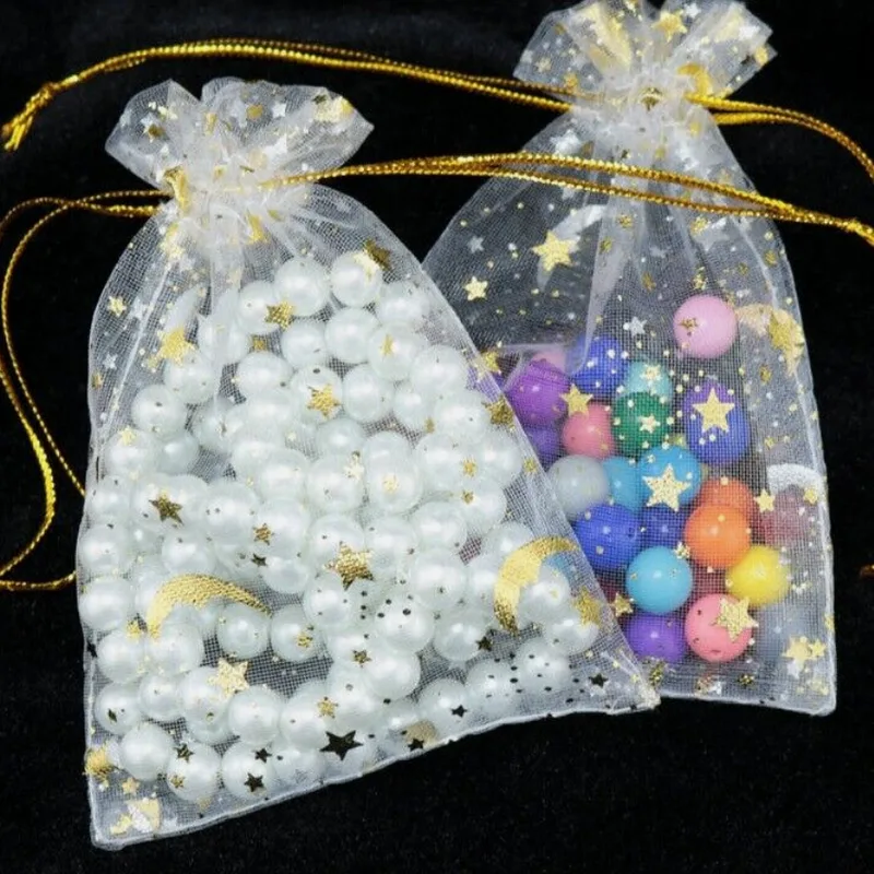 Moon & Stars Organza Gift Bags - Small