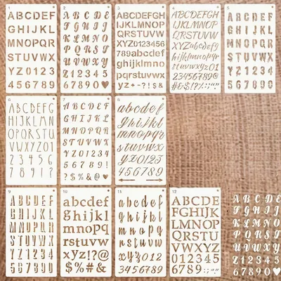 Alphabet & Journal Stencil Set – 24