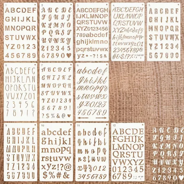 Alphabet & Journal Stencil Set – 24