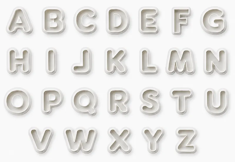 Alphabet Polymer Clay Cutters