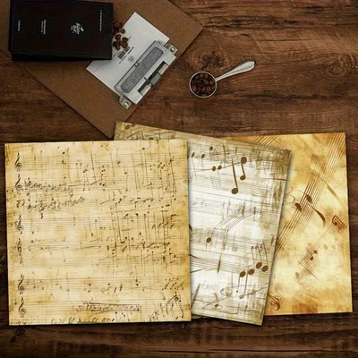Vintage Sheet Music Scrapbook Paper – 36 Sheets