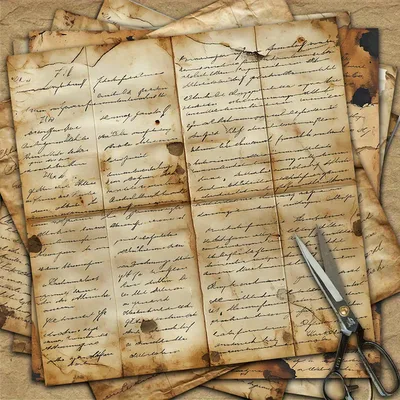 Vintage Handwritten Scrapbook Paper