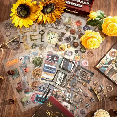 Vintage Steampunk Sticker Book