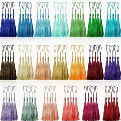 Mini Thread Tassels with Loop – 60 Pack