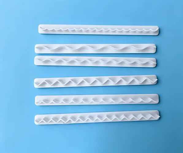 Polymer Clay Edge Cutters – 6 Wavy, Scallop & Zigzag Border Patterns, 10cm