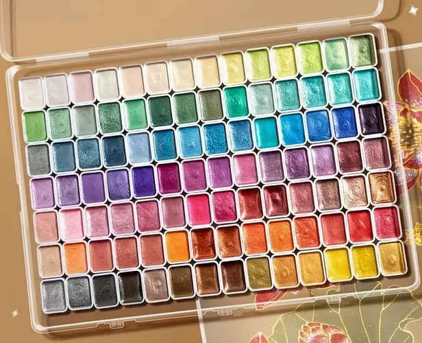 98 Colour Pearl Watercolour Set