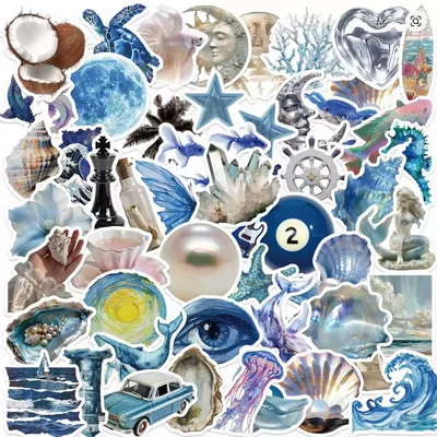 Blue Ocean Sticker Pack – 50