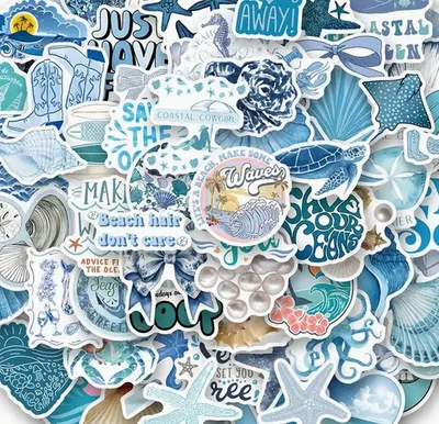 Coastal Blue Sticker Pack – 60