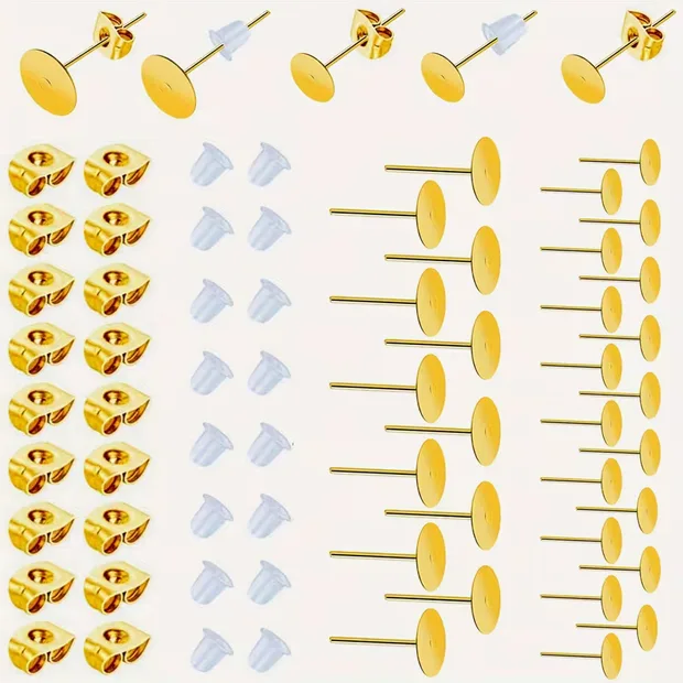 Flat Pad Earring Posts & Backs
