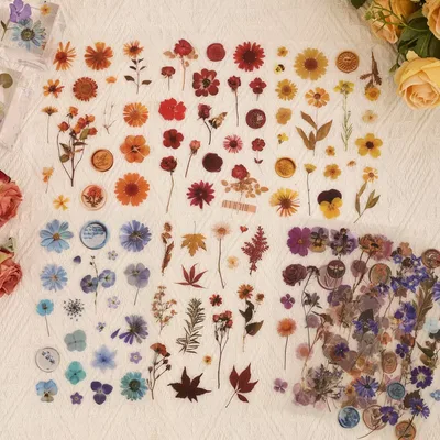 Botanical Flower Sticker Set