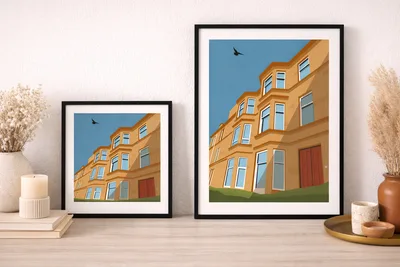 Glasgow Tenement Art Print