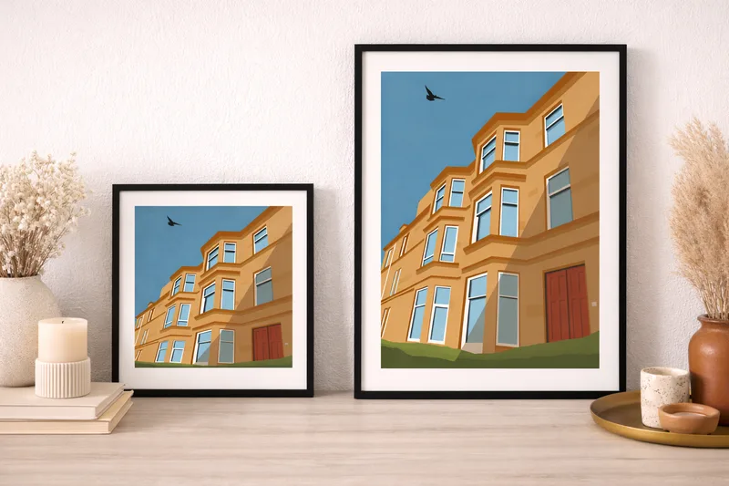 Glasgow Tenement Art Print