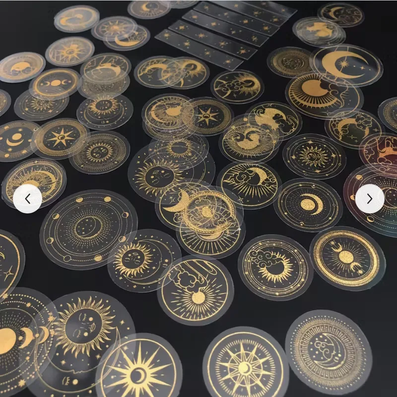Gold Moon & Stars Sticker Pack