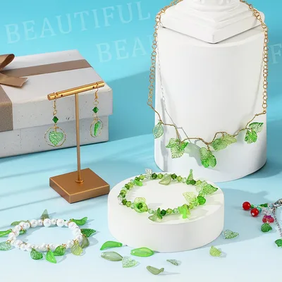 Woodland Leaf Bead Mix – 12 Detailed Styles, 50 Pack