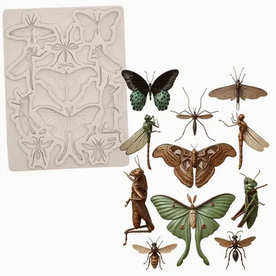 Insect Silicone Mould – Butterflies, Moths, Dragonflies & Bees for Resin & Clay