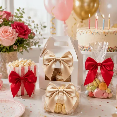 Pre-Tied Mini Satin Bows – 20 Pack