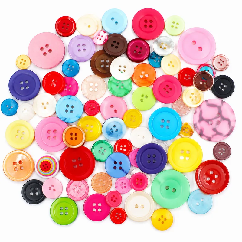 Mixed Craft Buttons – 100 g Bag