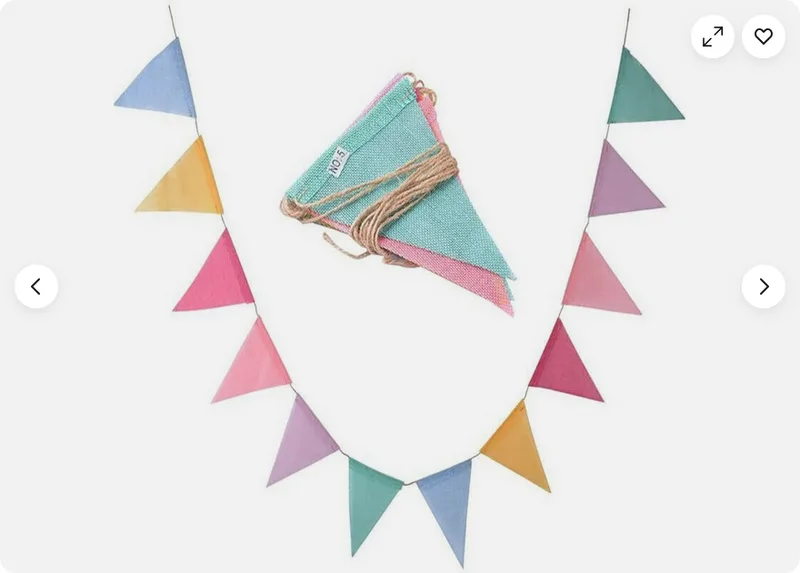 Rainbow Fabric Bunting – 4 m