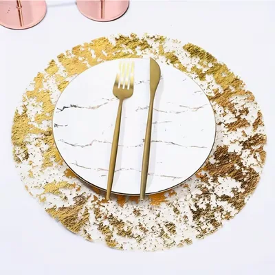 Gold Foil Placemats – Set of 6