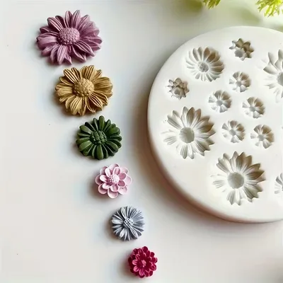 Daisy Silicone Mould – Multi-Size Flowers