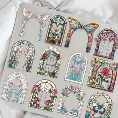 Stained Glass Window Sticker Pack