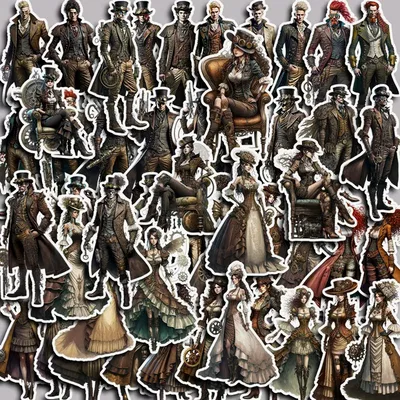 Steampunk Character Sticker Pack