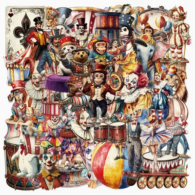 Vintage Circus Sticker Pack