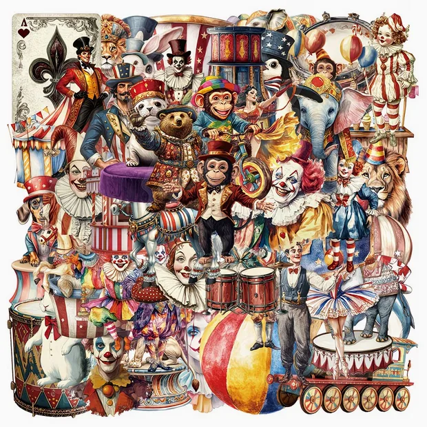 Vintage Circus Sticker Pack
