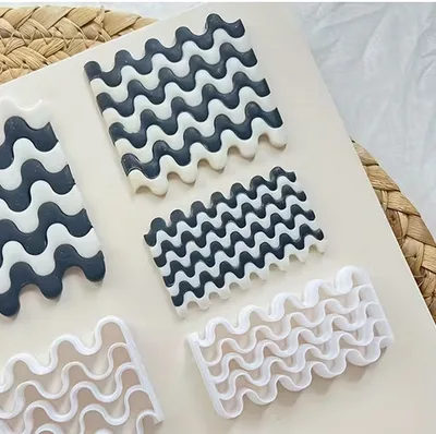 Chevron Wave Polymer Clay Cutter