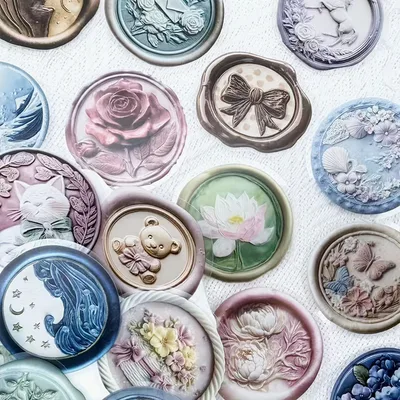 Wax Seal Effect Flat Stickers