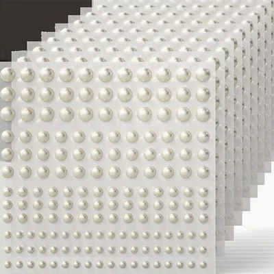 Self-Adhesive White Pearl Stickers