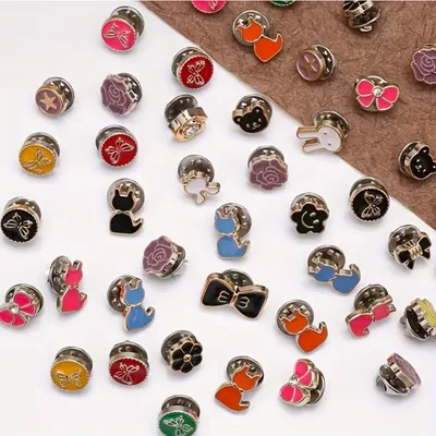 Mini Enamel Pin Badges – Bundle of 60