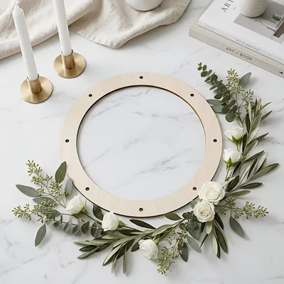 Wooden Wreath Rings – Set of 7